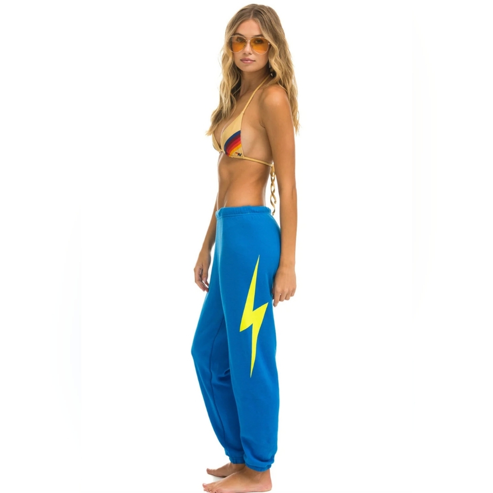 Aviator Nation Rare Teal Bolt Sweatpants